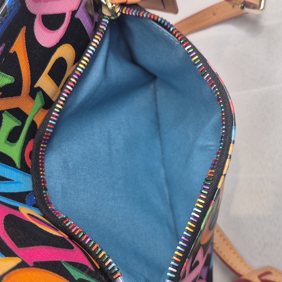 Dooney & Bourke Black Multi Colored-Print Crossbody Bag NWOT - Picture 10 of 17